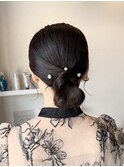 タイトなシニヨン