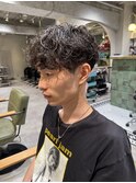 シャドウパーマ 癖毛風 無造作パーマ 新宿