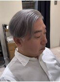 50代40代白髪ぼかしシルバーメッシュバレイヤージュ