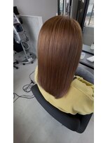 エン 久安(en.)&nbsp;ペールオレンジ×ナチュラル艶髪｜30代40代人気上品カラー