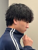 エルマーク 神戸元町(L-MARK)&nbsp;波巻きツイスパ/サーフカール/メンズ/men's/フェザーパーマ/眉毛