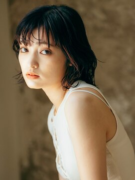 フレイムス ヘアアンドリラックス 吉川店(Frames hair&relax) 大人可愛い波巻きウェーブ20代30代40代◎前髪あり濡れ髪ボブ吉川