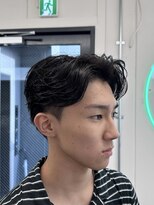 吉 黒髪毛流れニュアンスパーマ◎就活ヘア
