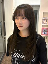 ヘアアンドメイク シークネクスト(HAIR&MAKE SeeK NEXT)&nbsp;ロングレイヤー×暗髪カラー
