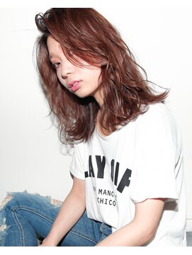 アン ヘア デザイン(un hair design) 【　un  】ミディアム×ほつれウェーブ×アディクシー