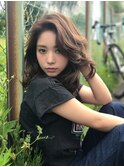 デジタルパーマでラフにカジュアルに♪ミディアムヘア 藤沢