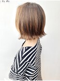 LEMO スタイリング簡単ミニボブ　ベージュカラー