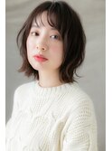 □シースルーバング小顔外ハネボブウルフ206★越谷20代30代40代