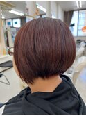 ツーブロック前下りボブ