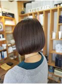 ボブが映える♪髪質改善トリートメント×ブラウンカラー