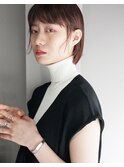 大人のヘルシースタイル　ボブ　カシスブラウン　自由が丘