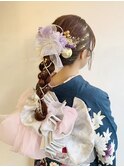 水引 金箔 成人式ヘア 卒業式ヘア 袴ヘア 振袖ヘア【津田沼】