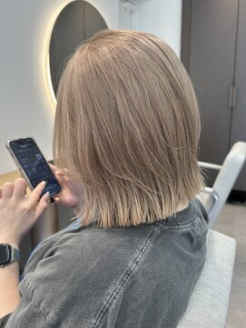 ソワ 錦糸町(soi) ホワイトミルクティーベージュ_切りっぱなしボブ_錦糸町