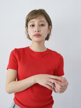 オーサム(AWESOME) ハイトーンベージュミニボブショートボブ