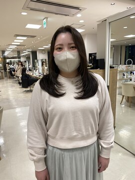 ケンジ 平塚ラスカ店(KENJE) レイヤースタイル/オリーブベージュ/顔周りレイヤー/湘南/平塚