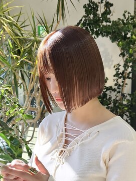 ヲタク(wotaku.) オレンジカラー暖色カラーブラウンカラーダブルカラーブリーチ