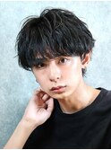 ソフトツイストパーマ刈り上げシースルーマッシュ