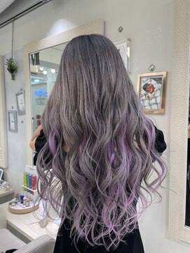 ラピス 池袋(Lapis) アッシュグレー×インナーラベンダーカラー