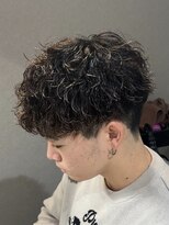 ブルニール 心斎橋(BLEUNIR)&nbsp;波巻きスパイラル　ハイライト　メッシュ　ブリーチパーマ