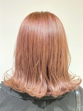 アクセ 20代30代40代大人可愛いナチュラルコーラルオレンジ外ハネ