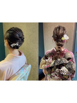長時間くずれない着付けで大切な一日を華やかに彩ります♪着付け＆ヘアセットはプロにお任せ下さい☆