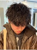 波巻きスパイラルパーマ　波巻きパーマ　メンズパーマ　海老名