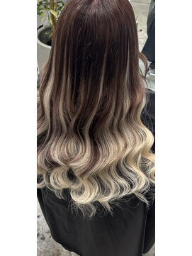 エデン 福岡店(EDeN) #バレイヤージュ#抜きっぱなし#ブロンド