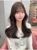 韓国ヘア/前髪カット/抜け感前髪/くびれヘア/