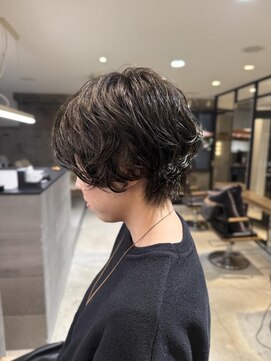 ニカイ(2F) ショートパーマ/オリーブグレージュ/暗めカラー