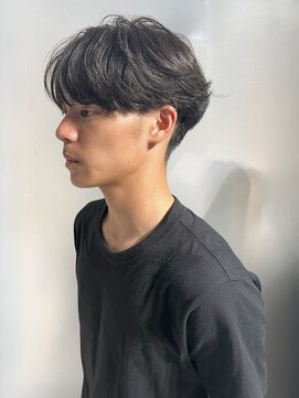 ニュアンスパーマ マッシュショート 韓国パーマ ツーブロック