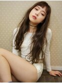 フェミニンロングマットベージュ×オン眉×ニュアンスカラー