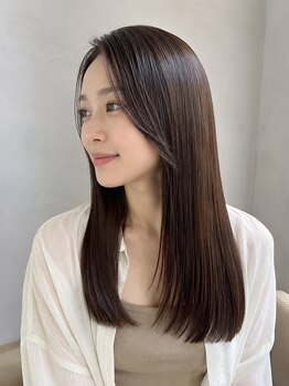 ケンジ 平塚 アネッタ(KENJE annetta)の写真/うるツヤヘアになれる◎話題の『Aujua』でヘアケアをしながら理想のシルエットを手に入れて♪