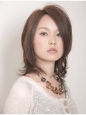 ミディアムパーマスタイル