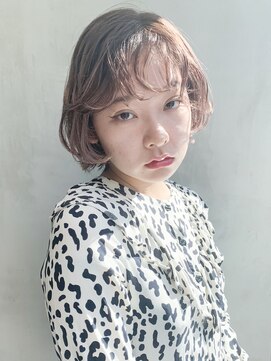 アルバム 銀座(ALBUM GINZA) ガーリーボブ_外ハネボブアッシュブラウンネオウルフ_7301