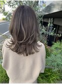 超極細ハイライトビターチョコグレージュ