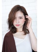 ゆるフワ愛されミディアムヘア×【マグネットイルミナカラー】