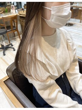 ネオリーブ アンド 渋谷店(Neolive &) 【韓国/インナーカラー】ホワイトベージュ×ヘルシースタイル