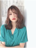 ミディアムボブ外ハネ