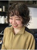 ミディアムパーマショートボブレイヤーカットミディアムレイヤー