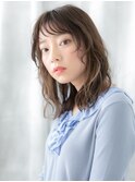 濡れ髪グレーベージュ小顔バレイヤージュｊ古河10代20代30代