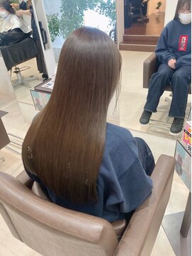ヘアープロデュース フラックス(HAIR PRODUCE flux) 髪質改善カラー×マットグレージュ【西淀川区,尼崎駅,出来島】