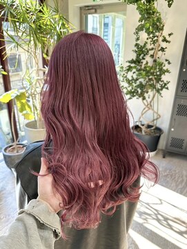 ヲタク(wotaku.) チェリーピンク暖色カラーダブルカラーケアブリーチカシスカラー