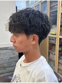 波巻きパーマ