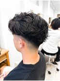 【メンズ★大名】センターパートマッシュ×スパイラルパーマ