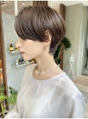 大人ハンサムショート/前髪なしショート/ショートヘア/表参道