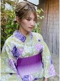 ショートヘアルーズセット＋浴衣着付け