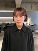 デザインカラーレイヤーカットウェットヘア夏オリーブベージュ