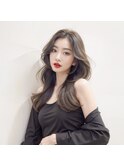 ダークアッシュ美髪ミストバング艶感エアリーカールうるツヤ