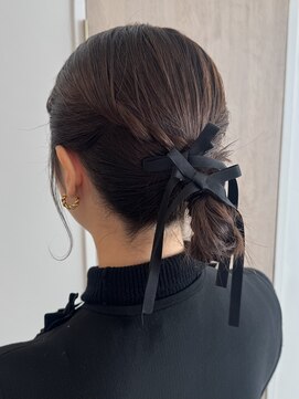 シュピネ(choupinet) シニヨンリボン