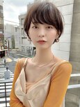 ショートボブマッシュショート前髪あり20代30代40代
